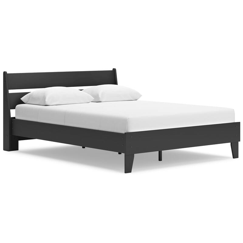 Signature Design by Ashley Socalle Black Panel Platform Bed
