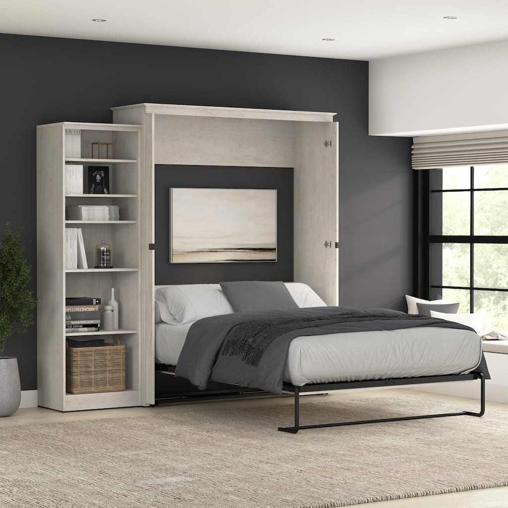 Key West Queen Murphy Bed with Closet Organizer (94W) by Bestar