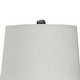 preview thumbnail 3 of 3, Pot Bellied Base Metal Table Lamp with Dotted Pattern, Black - 25 H x 15 W x 15 L Inches