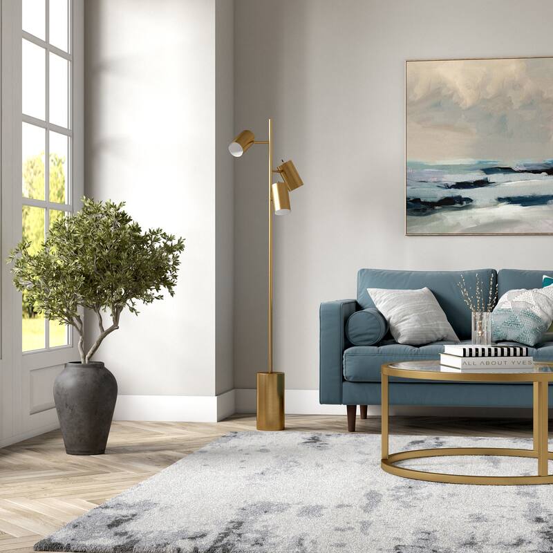 Dorset 3-Light Tree Floor Lamp with Metal Shades - 65" Tall