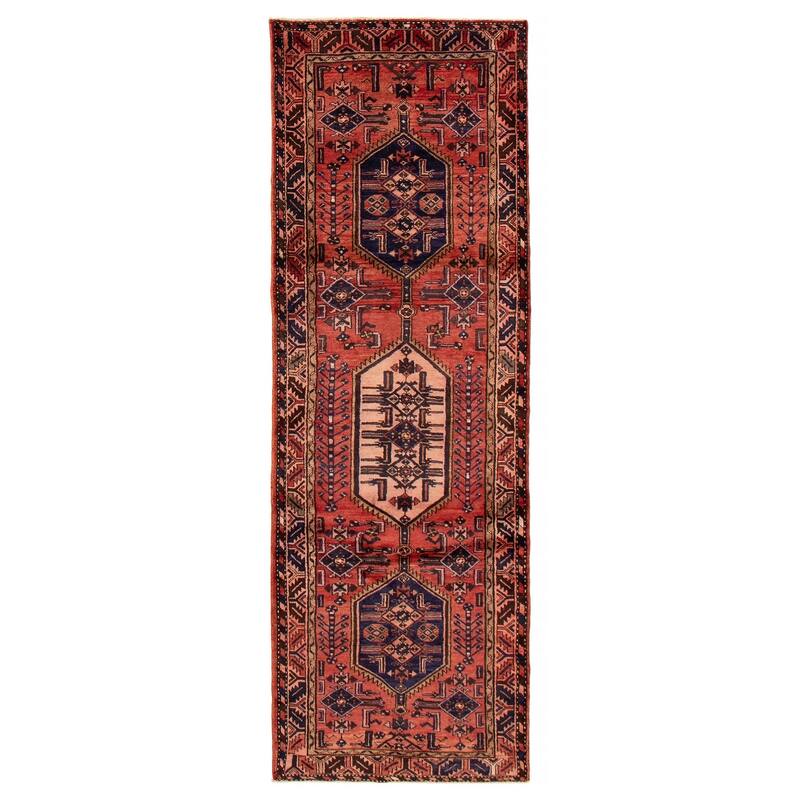 ECARPETGALLERY Hand-knotted Anadol Red Wool Rug - 3' 3" x 10' 1" - Red - 3' 3" x 10' 1" - Runner