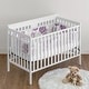 preview thumbnail 2 of 4, Sweet Jojo Designs + BreathableBaby Breathable Mesh Crib Liner Pad Lavender Purple Boho Shabby Floral Girl Bohemian Watercolor