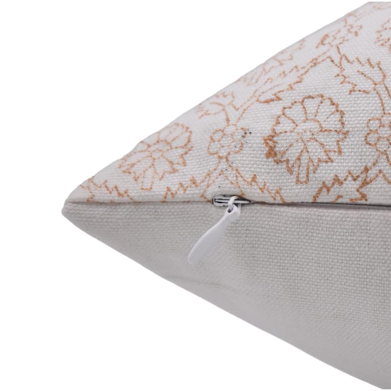 Fabdivine Linen Cushion Cover Floral Throw Handmade Purple Pillow Case for Couch Office Guest Bedroom Farmhouse, Pushaplata