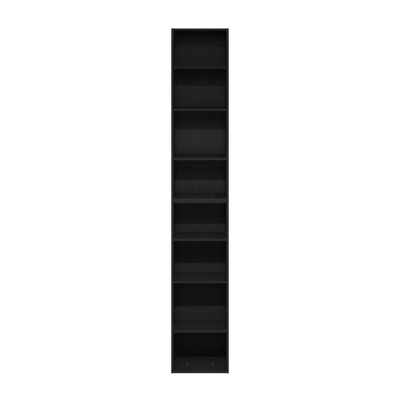 70.9 in. Tall Blackwood Wood 8-Shelf Bookcase