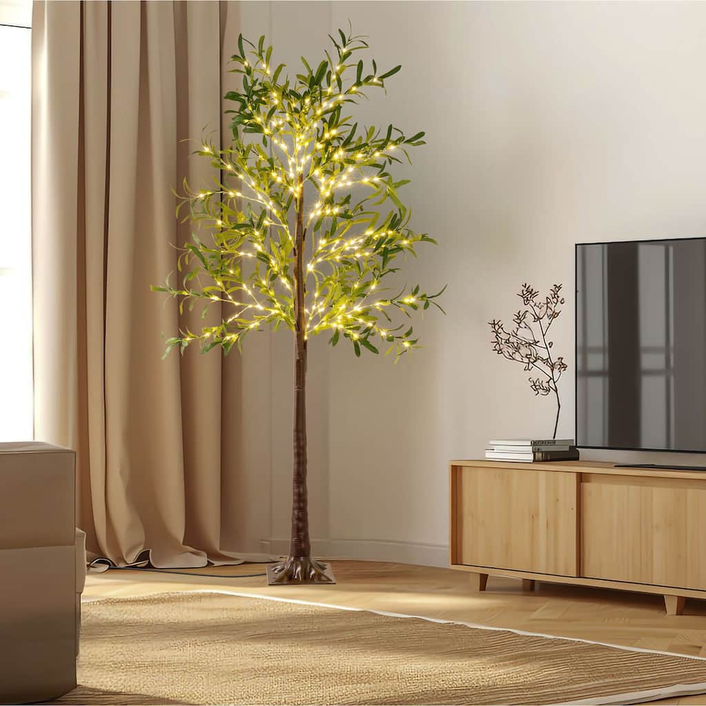 6FT Lighted Olive Tree for Indoor Decor Wedding Christmas Holiday