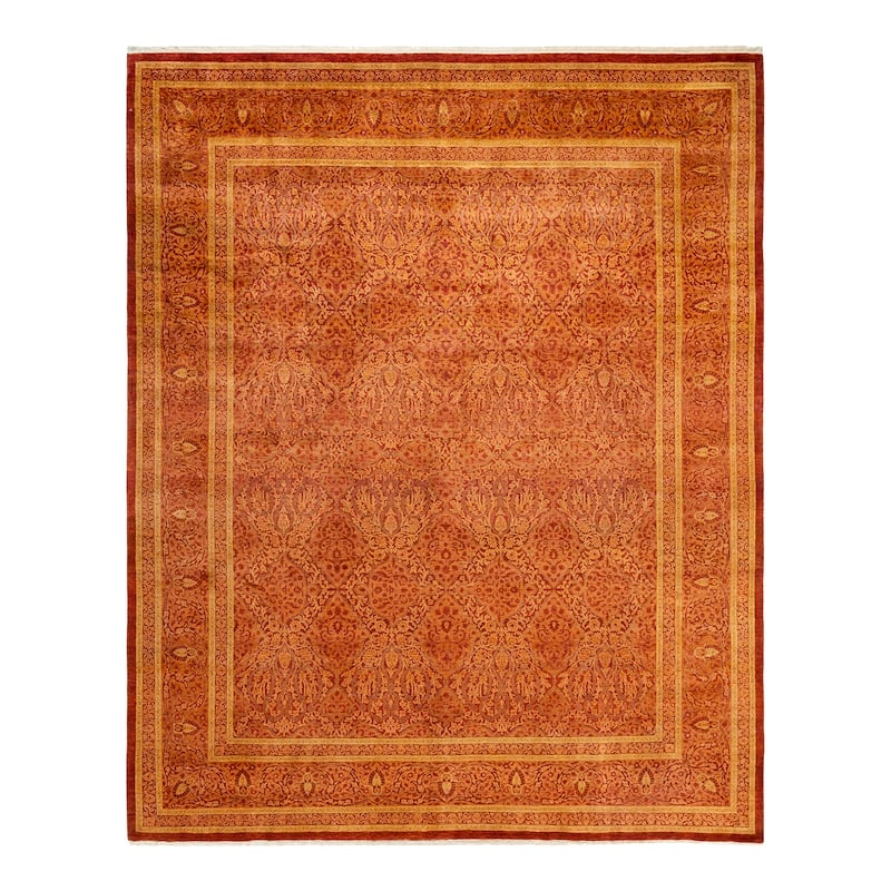 Mogul, One-of-a-Kind Hand-Knotted Area Rug - Orange, 8' 2" x 10' 1" - 8' 2" x 10' 1"