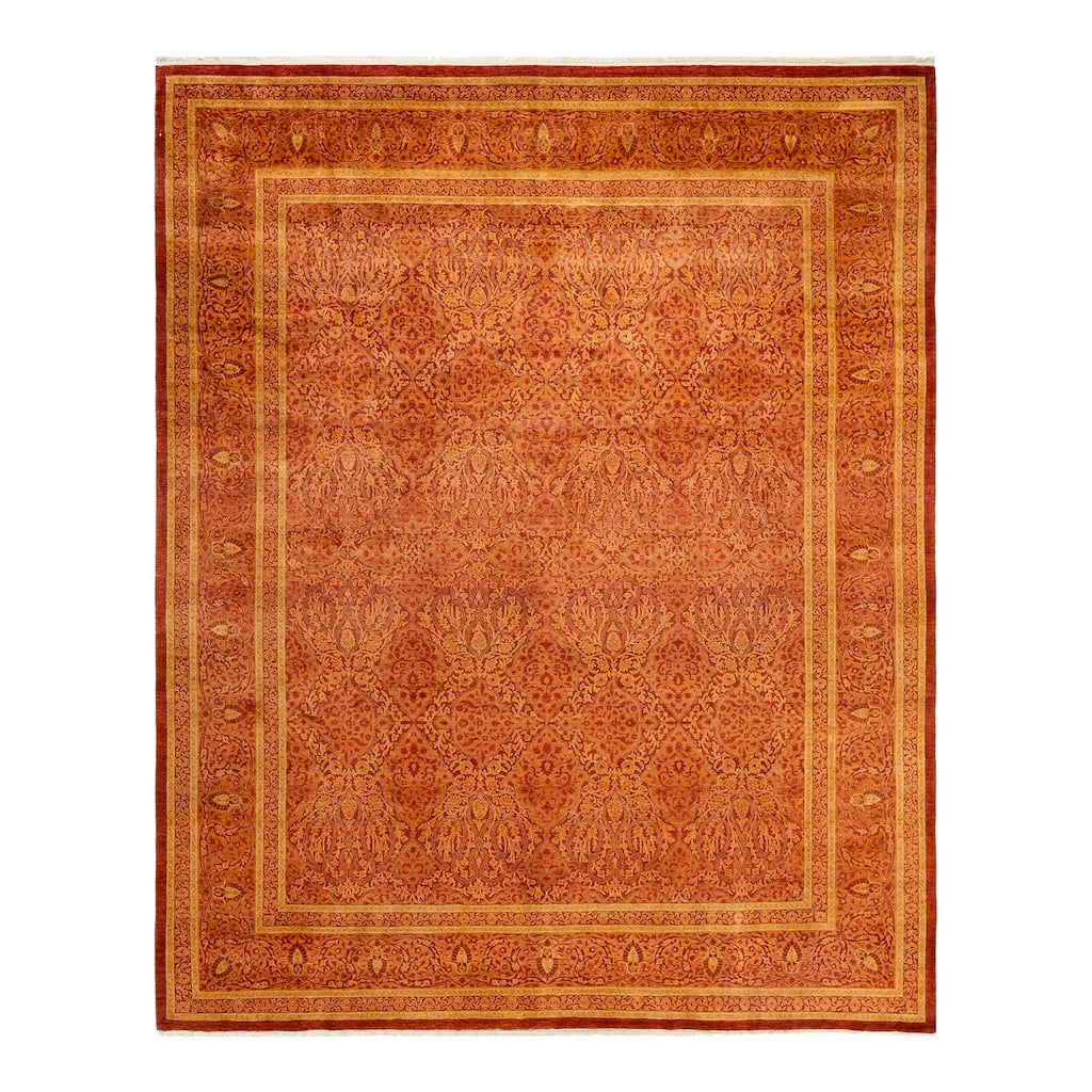 Mogul, One-of-a-Kind Hand-Knotted Area Rug - Orange, 8' 2" x 10' 1" - 8' 2" x 10' 1"