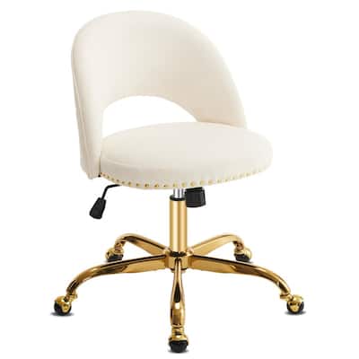 Office Chair Velvet Desk Chair Swivel Armchair Cute Modern Fabric Home Office Desk Chairs with Wheels