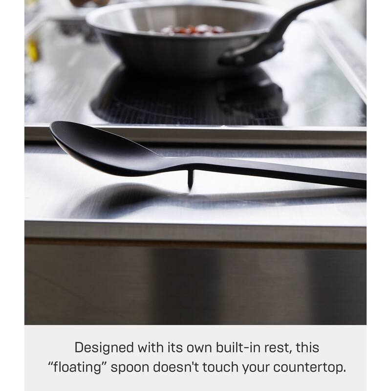 Yamazaki Home Floating Cooking Spoon, Silicone - L 1.18 x W 2.76 x H 10.24 inches