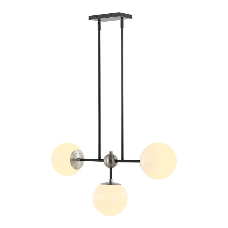 SAFAVIEH Lighting Anastazie 3-Light Adjustable Pendant Chandelier (LED Bulbs Included) - 29.5 x 6.5 x 20-50
