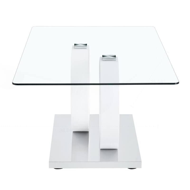 Stylish MDF Coffee Table with Glass Top for Versatile Living Spaces