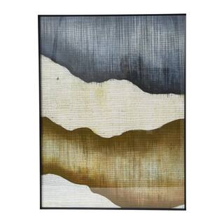 Abstract Print Wall Décor, Texture Print with Black Metal Frame