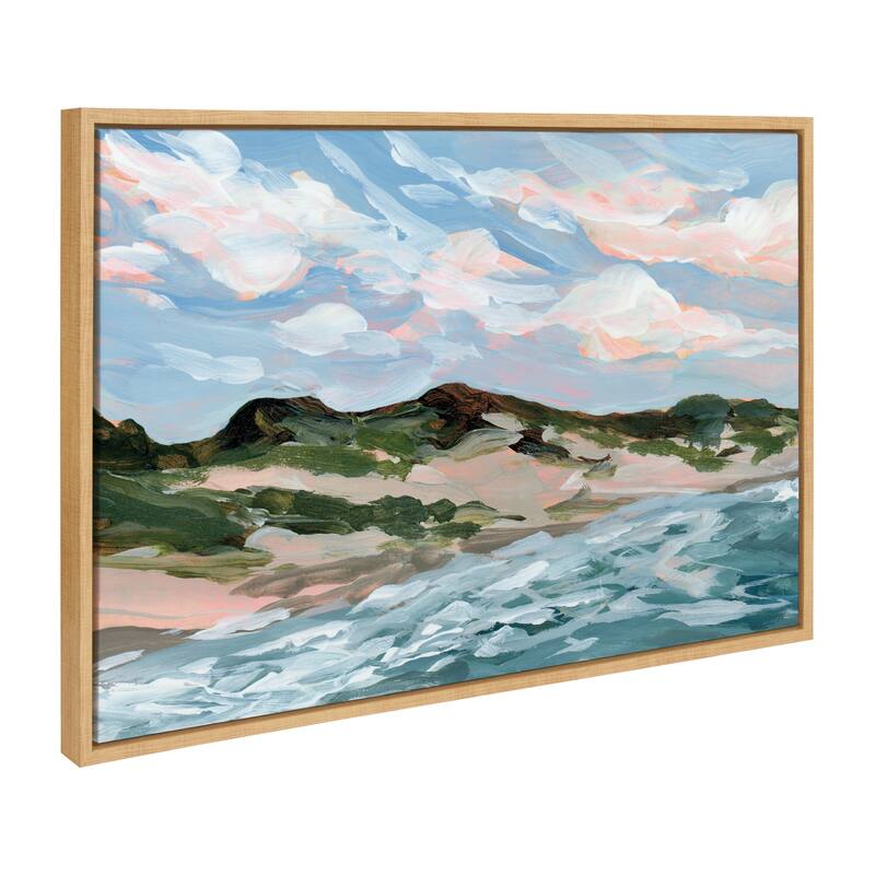 Kate and Laurel Sylvie Michigan Sand Dunes Canvas by Emily Kenney - 23x33 - Natural