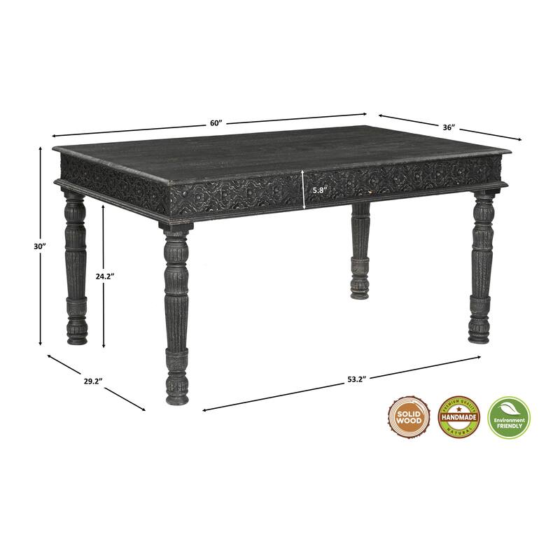 Milton Carved Solid Wood Dining Set