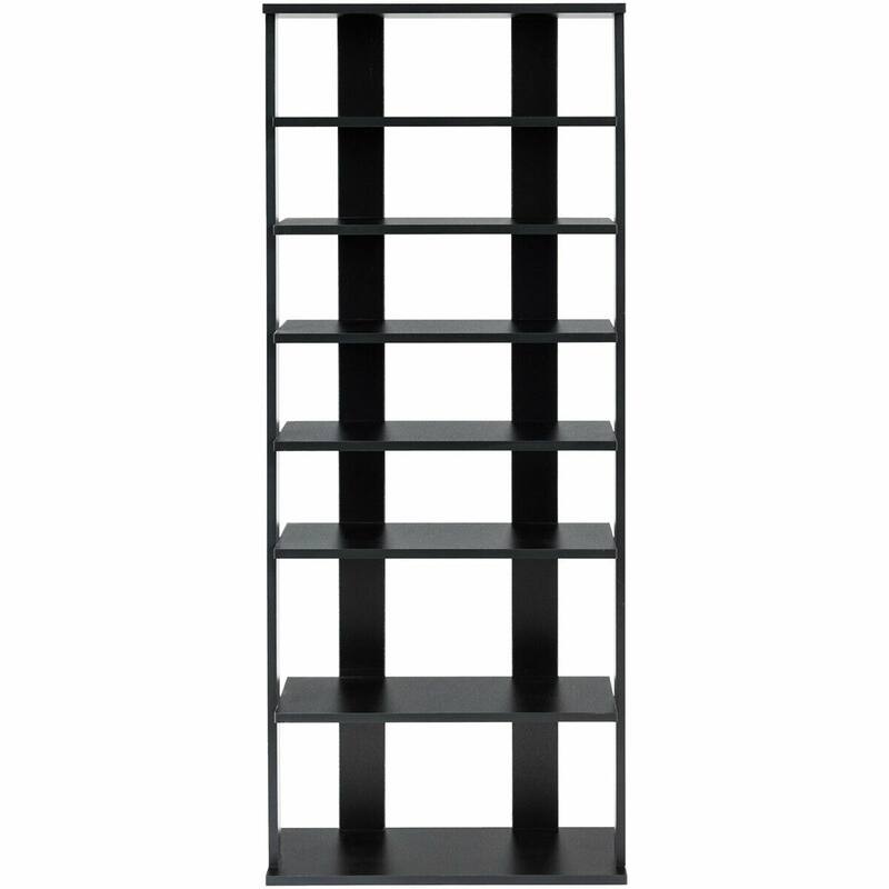 Gymax Patented 7-Tier Dual Shoe Rack Practical Free Standing Shelves