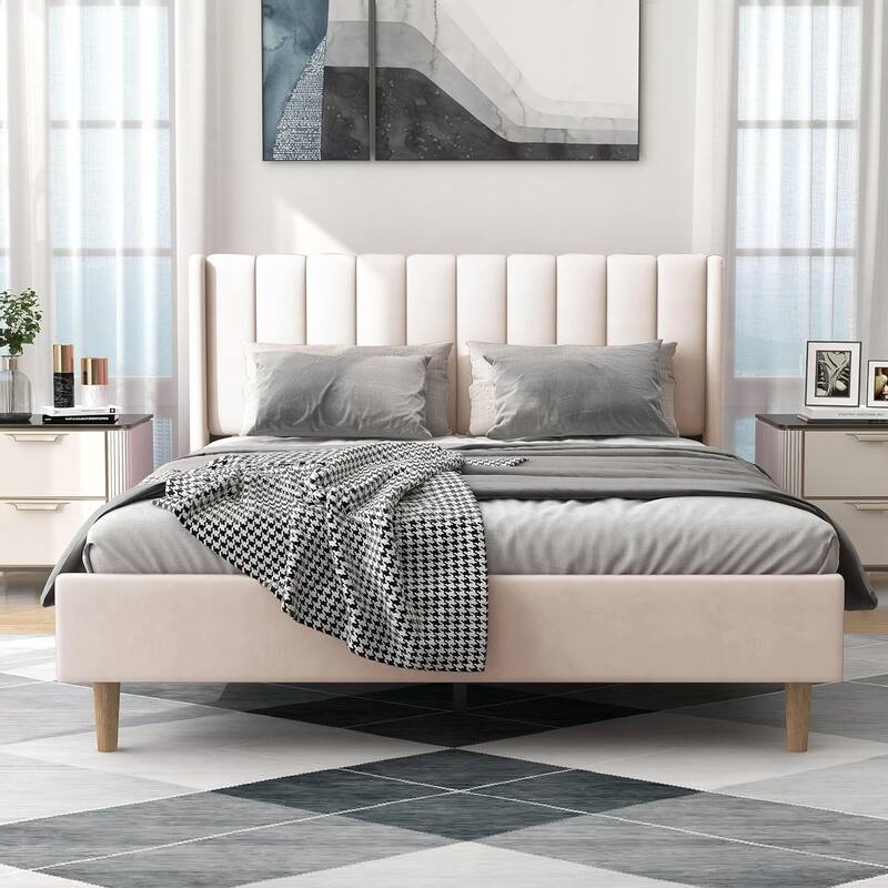Alazyhome Upholstered Platform Bed Frame