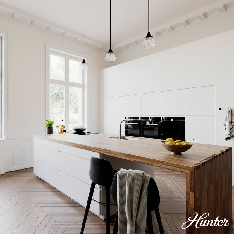 Hunter 7" Cypress Grove 1 Light Mini Pendant - Island, Dining, Entry, Hall - Industrial, Contemporary, Transitional