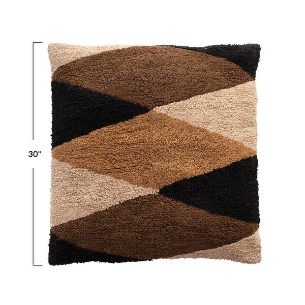 Cotton Tufted Print Floor Cushion, Multi Color