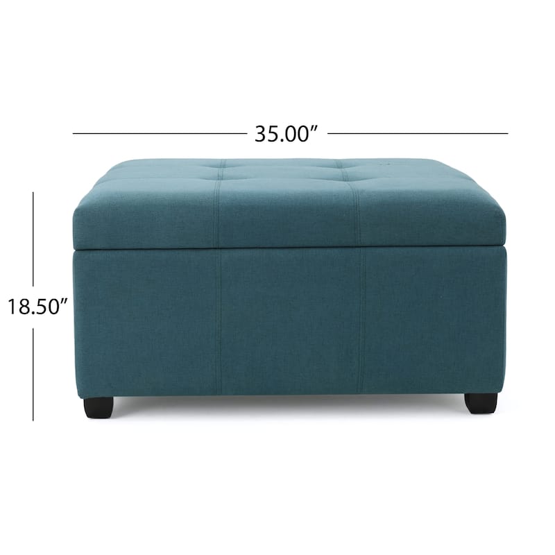Carlsbad Tufted Square Storage Ottoman by Christopher Knight Home