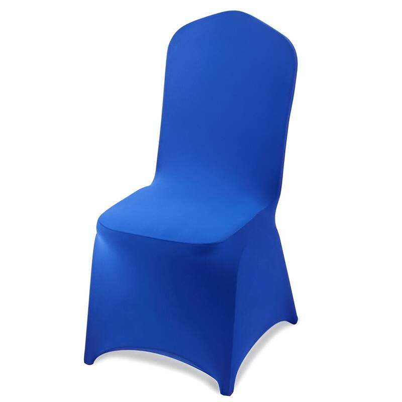 50-Pack Polyester Spandex Stretch Chair Covers Wrinkle Resistant and Elastic Fit for Dining Chairs - 20.08” x 17.72” x 37.4” - Royal-Blue