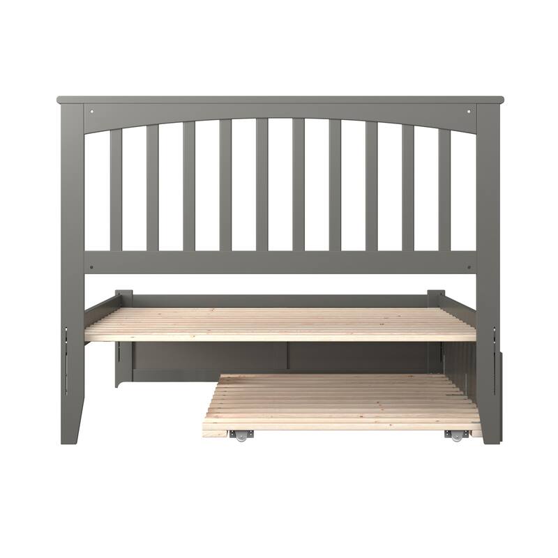 Mission Platform Bed with Footboard and Twin XL Trundle