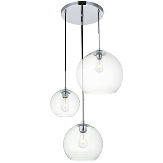 Elegant Lighting Baxter 3 Light 21" Wide Multi Light Pendant with