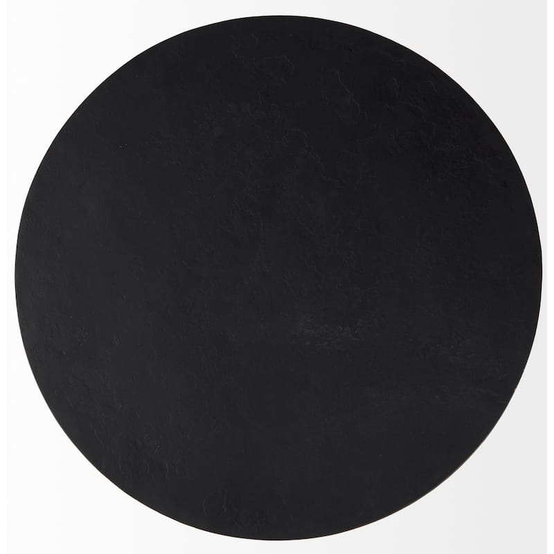 HomeRoots 20" Black Iron Round End Table - 16.00 in. x 20.00 in. x 16.00 in.
