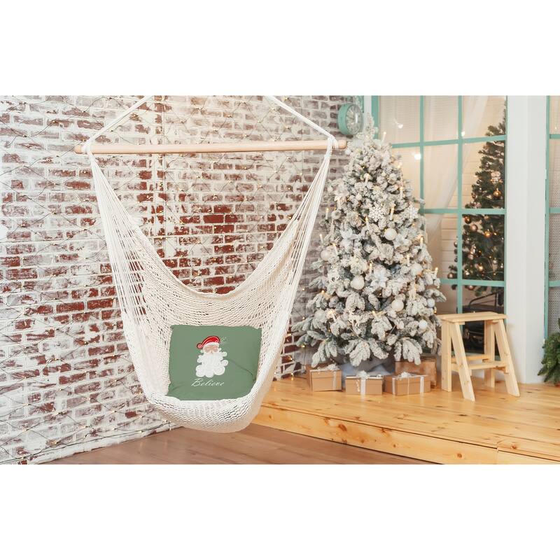 Believe in Santa Christmas Indoor/Outdoor Throw Pillow