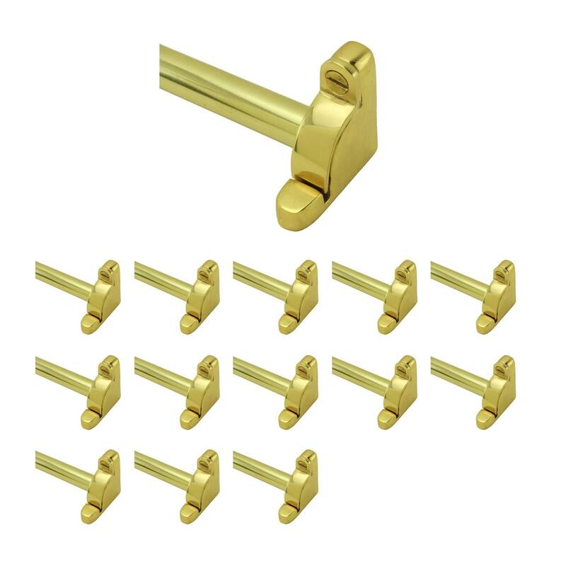 Ball Tip Stair Carpet Rod Set Bright Brass 36 Inch L