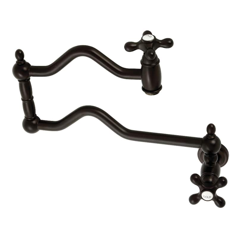 Heritage Wall Mount Pot Filler Kitchen Faucet - Oil Rubbed Bronze