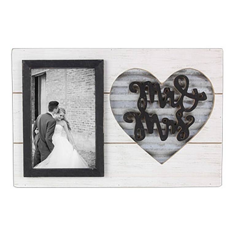 Wood Mr. & Mrs. Wedding 4X6 Picture Frame