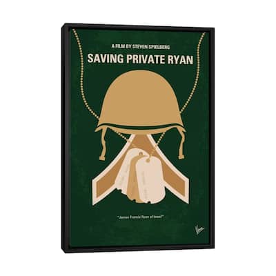 iCanvas "Saving Private Ryan Minimal Movie Poster" by Chungkong Framed Canvas Print
