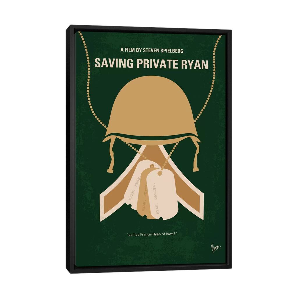 iCanvas "Saving Private Ryan Minimal Movie Poster" by Chungkong Framed Canvas Print