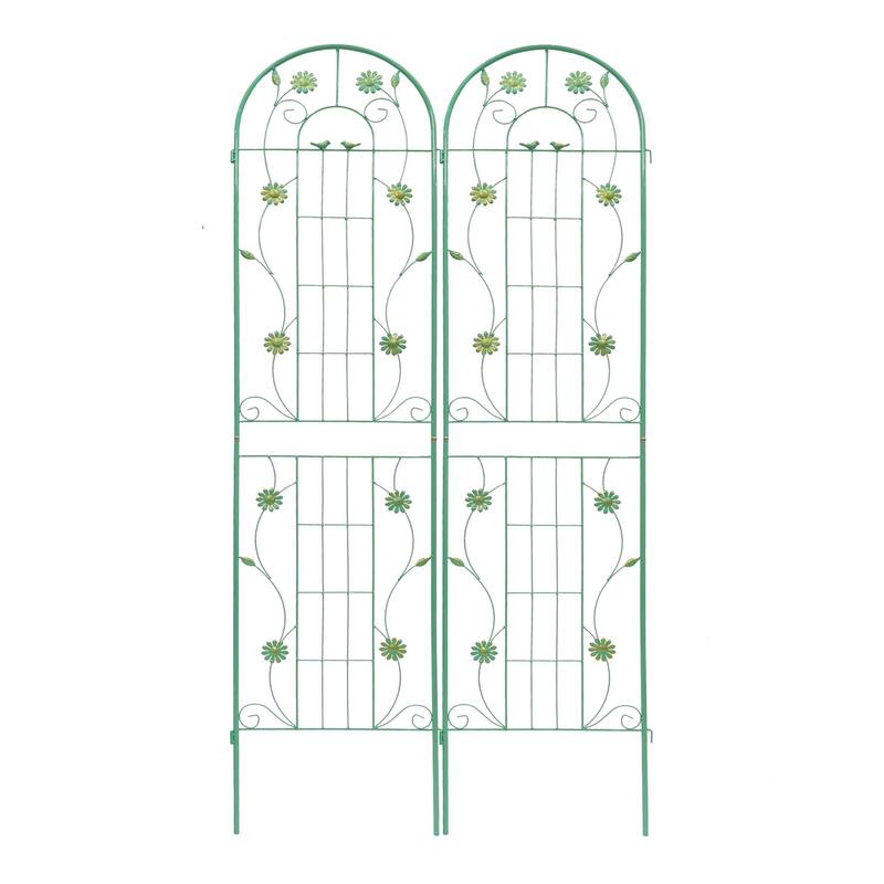 86.7" x 19.7'' Rust-Resistant Climbing Trellis for Garden Flowers and Vines