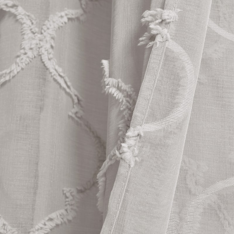 Lush Decor Avon Trellis Grommet Sheer Window Curtain Panel Pair