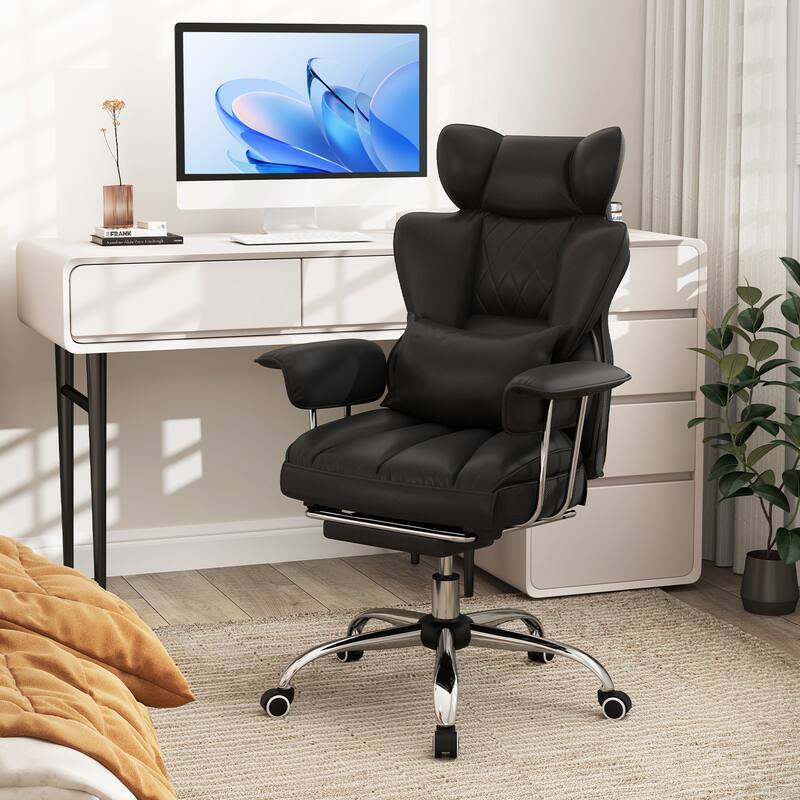 Costway Office Desk Chair Big and Tall Executive Office Chair with - See Details