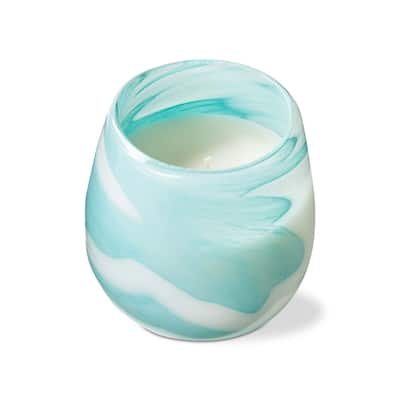 Citro Coconut Blossom Candle Jar Aqua Blue 10hr Burn Time Perfect for Spring Summer Home Decor