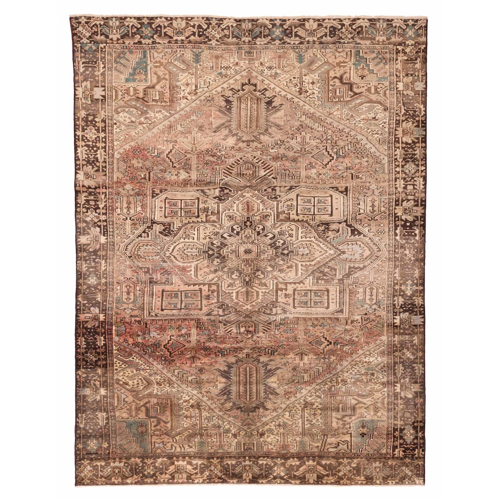 ECARPETGALLERY Hand-knotted Sarabi Brown Wool Rug - 9'1 x 12'0