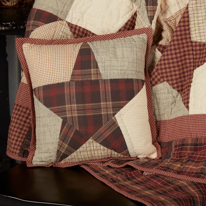 Abilene Star Quilted Accent Throw Pillow 12x12