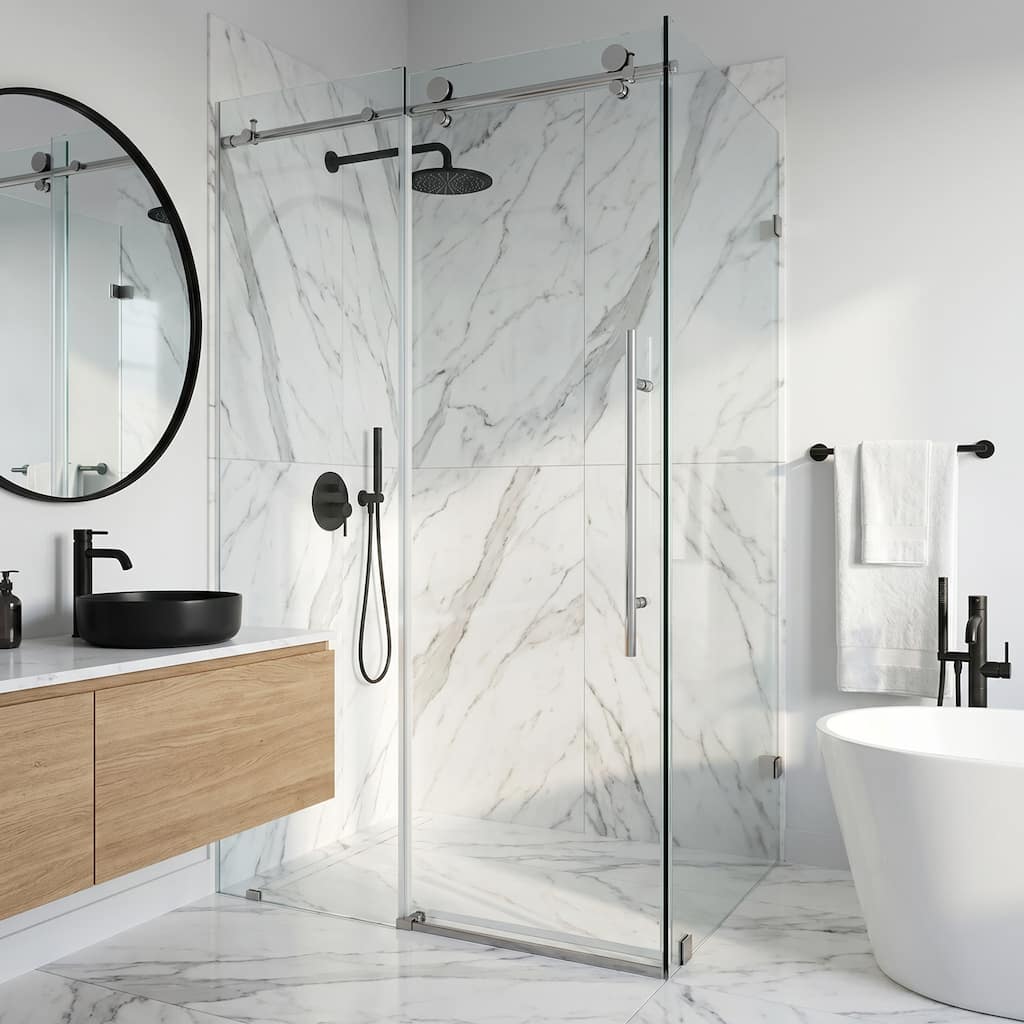 VIGO Elan E-Class Frameless Sliding Shower Enclosure