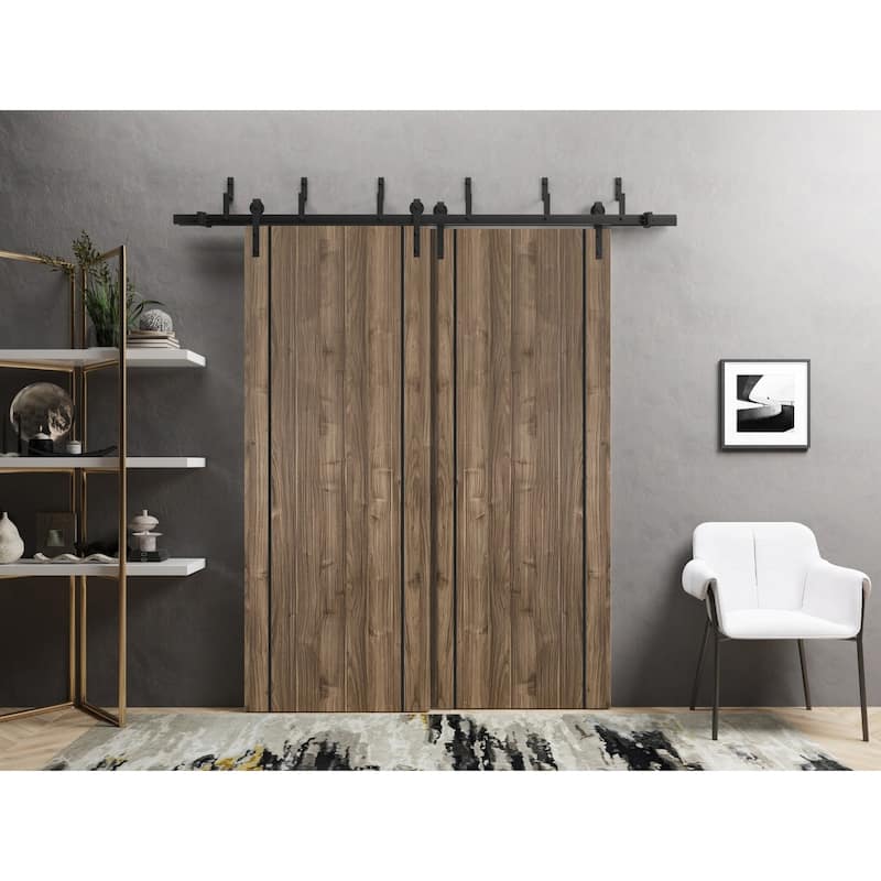 Slab Barn Door Panel 28 x 80 Planum 0016 White Silk with Sturdy Finished