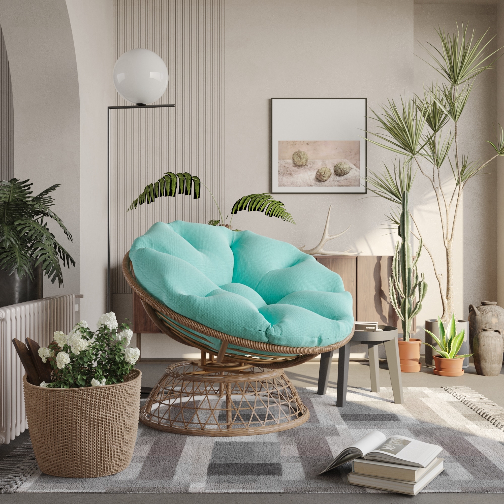 Papasan shop chair yellow