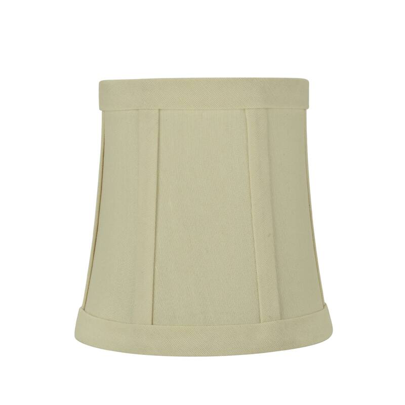 Aspen Creative Bell Chandelier Clip-On Lamp Shade (6 Pack), Beige, (4" x 5" x 5")