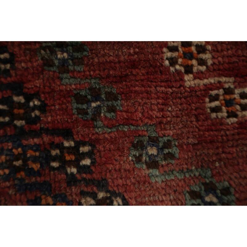 Hand Knotted Oriental 100% Wool Carpet Traditional Tribal Oranges & Rust Qashqai Area Rug - 7' 3'' X 4' 9''