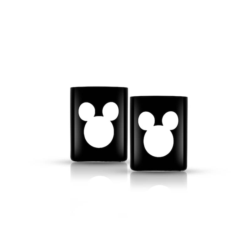 Disney Luxury Mickey Mouse Double Old Fashion Glass-12 oz-Set of 2 - 12 oz
