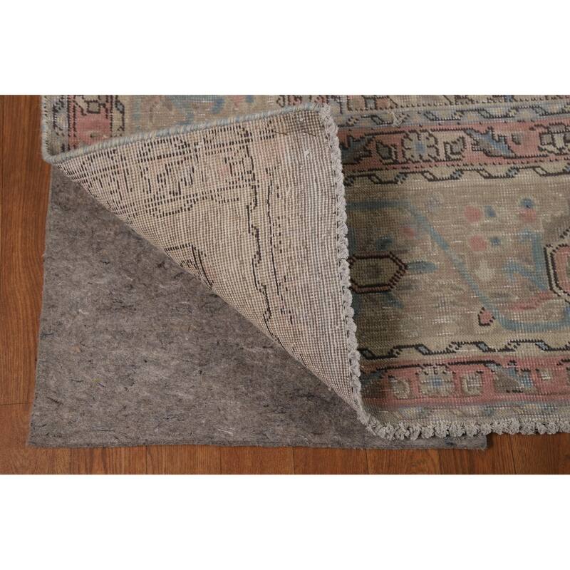 Geometric Tabriz Persian Area Rug Oriental Hand-Knotted Wool Carpet - 8'0"x 10'6"