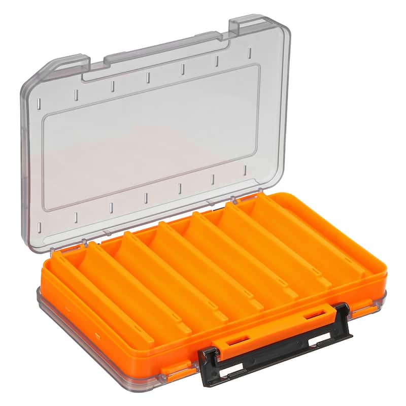 Two Sided Fishing Lure Storage Box Fish Tackle 14 Grids Container