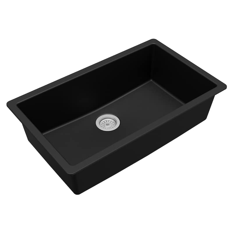 Karran Undermount 32.5 in. Large Single Bowl Quartz Kitchen Sink
