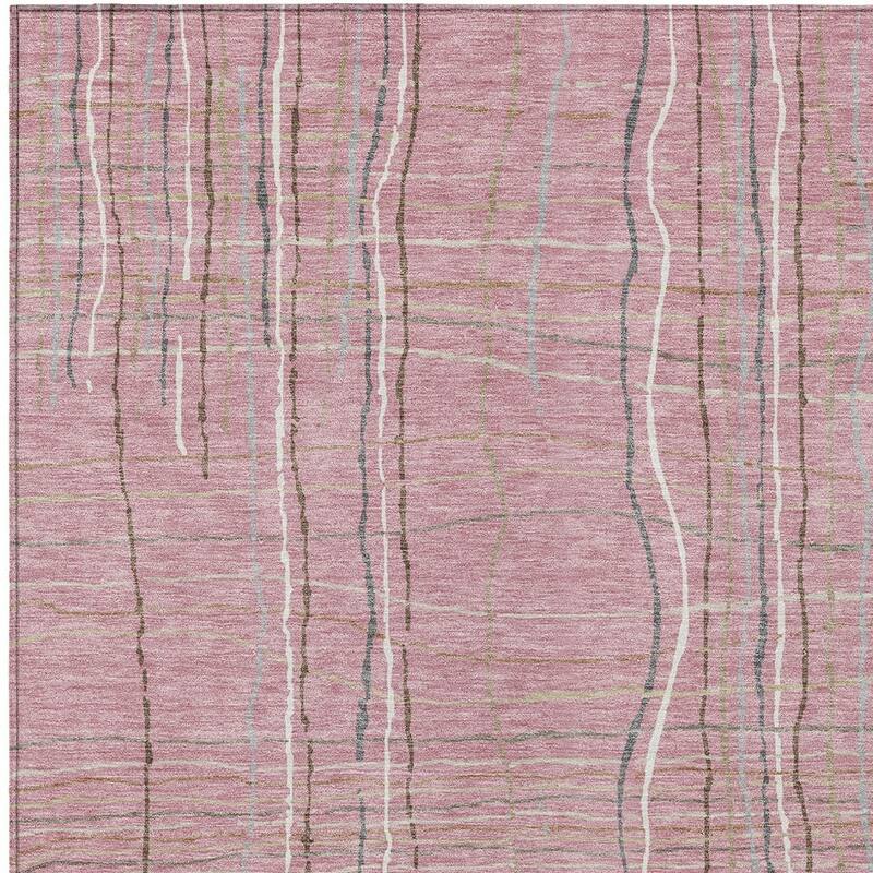 HomeRoots Striped Transitional Rectangle Outdoor Rug