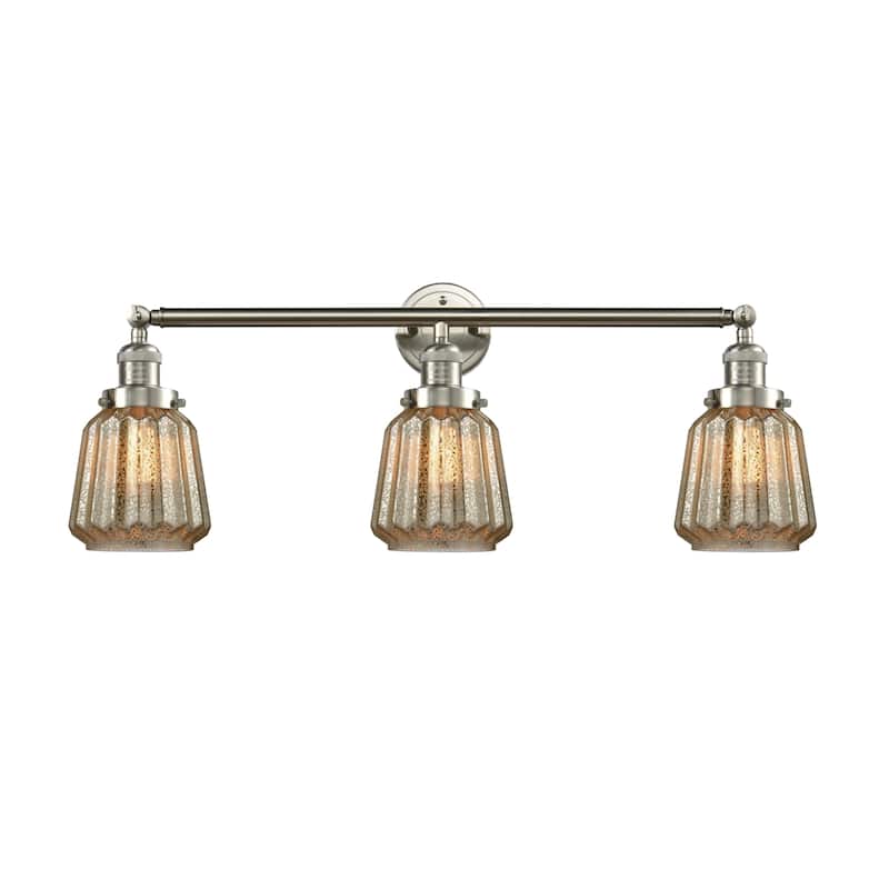 Innovations Lighting Chatham 3 Light 30" Wide Bathroom Vanity Light - Brushed Satin Nickel / Mercury